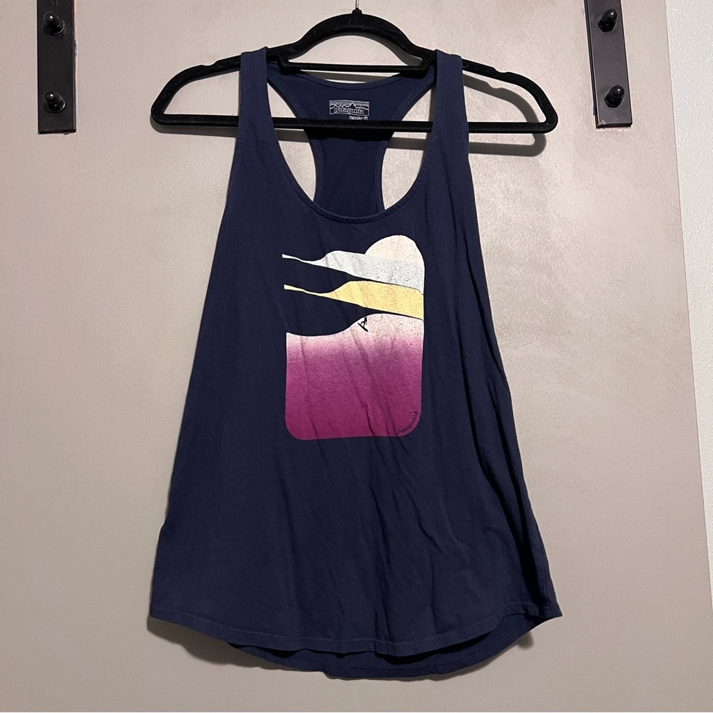 CLOSET CLOSING Patagonia Organic Cotton Racerback Tank Navy Blue XS